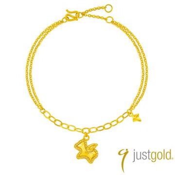 【Just Gold 鎮金店】許願小馬 黃金手鍊