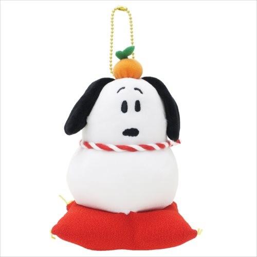スヌーピー ミニぬいぐるみボールチェーン 鏡餅 グッズ