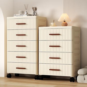 抽屜式收納柜35寬家用床頭桌底儲物柜衣雜物整理柜簡約收納柜跨境