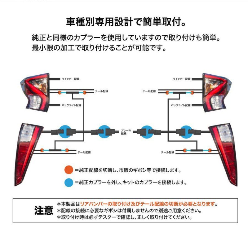 トヨタ プリウス 50系 前期 テールランプ 全灯化 ４灯化キット