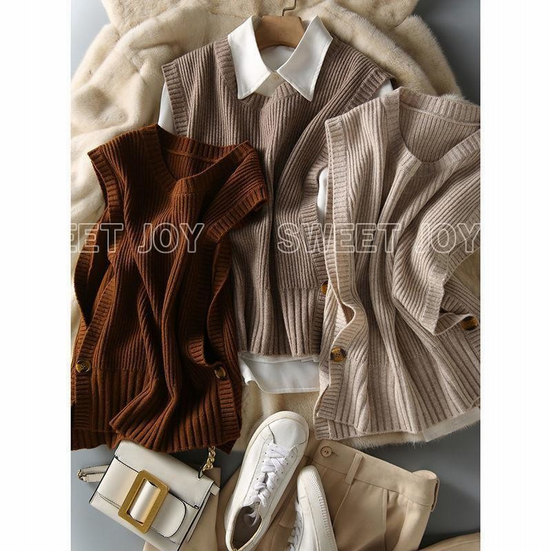 ベスト ニットベスト レディース チョッキ トップス