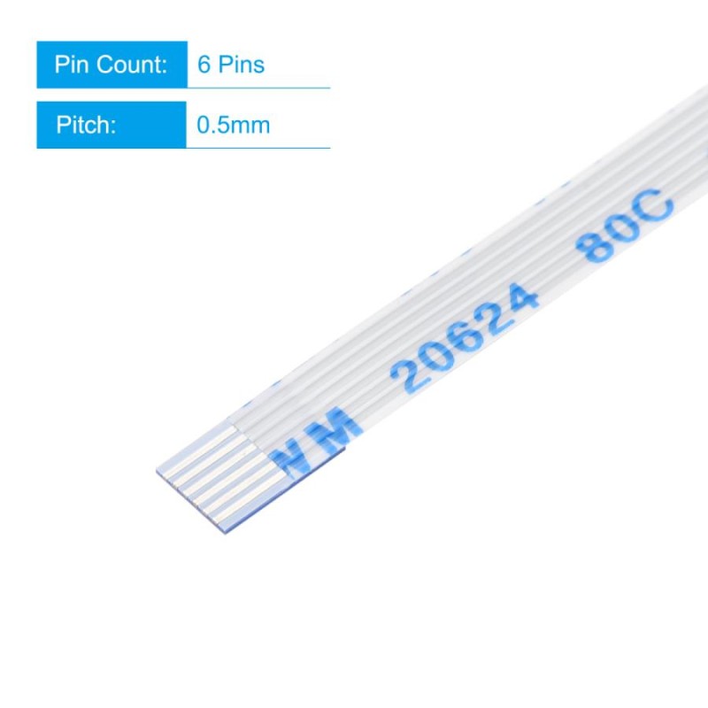 uxcell FFC FPCフラットフレキシブルケーブル LCD 3Dプリンター 6ピン
