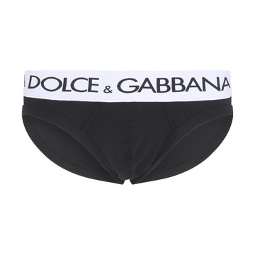 Dolce & Gabbana - Black Cotton Logo Briefs