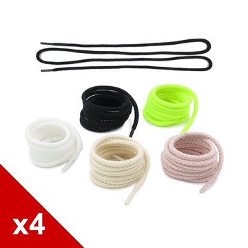 糊塗鞋匠 優質鞋材 G187 5mm棉麻圓鞋帶120cm 4雙