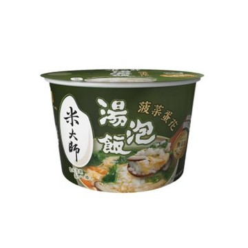 【米大師】湯泡飯-菠菜蛋花 (129g/碗)
