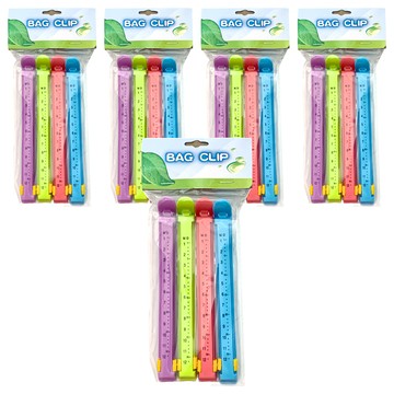 樂麥 16cm日期防潮密封夾 16 x 6.5 x 1.5cm 4支  顏色隨機  5組