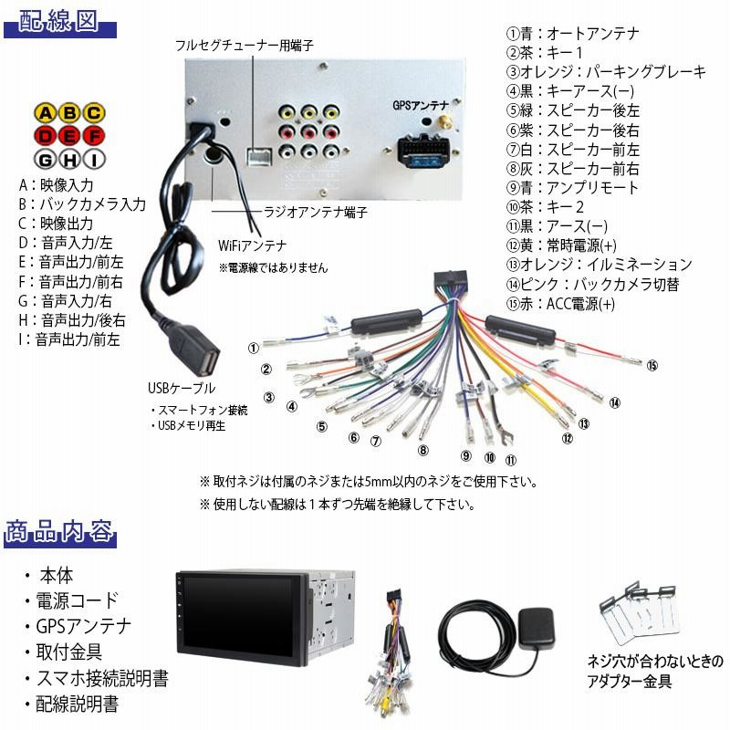 DVDプレーヤー 7インチ ディスプレイ オーディオ 2DIN WIFI