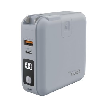 LaPO 2代新升級 22.5W 自帶線/磁吸 雙孔輸出多功能無線充行動電源 10000mAh Type-C/USB-A 原廠保固  WT-03CM  灰色