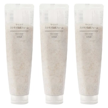 MUJI 無印良品 台灣公司貨 溫和去角質洗面乳  100g  3條