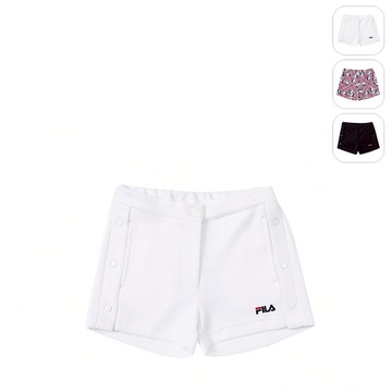 【FILA】KIDS 孩童款 針織短褲-白色 5SHY-8439-WT