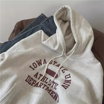 怒推自留款！ 復古英文字母 韓國帽t 重磅帽t 連帽衛衣 寬鬆帽t 花灰色上衣 長袖衛衣 國中生衣服 正韓長袖 情侶帽踢