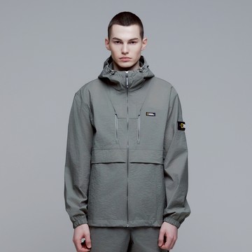 男女同款 DIMER 平織運動外套 - 卡其色