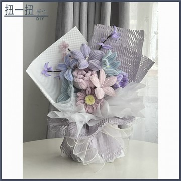 畢業花束🌷 紫色花束diy材料包手作自製成品花送朋友閨蜜畢業季生日禮物 手作花束 交換禮物 畢業禮物