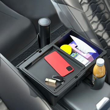 扶手箱伸縮收納盒 多功能置物架 車用置物盒 汽車收納盒 車用餐盤 水杯架 飲料架 車用杯架【CX0257】普特汽車精品