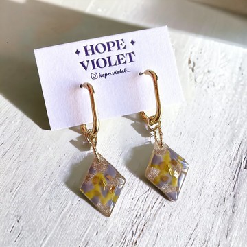 神秘色彩菱形耳環- Mystical Dreams No.3