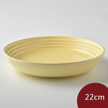 Le Creuset 圓形深盤 22cm 奶油黃