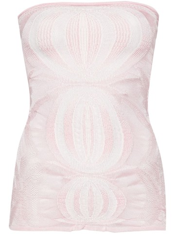 Gimaguas - motif-print knited top - women - Viscose/Lycra - L - Pink