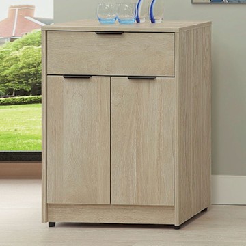 文創集 畢克爾2尺二門單抽低餐櫃-60x40x81cm免組