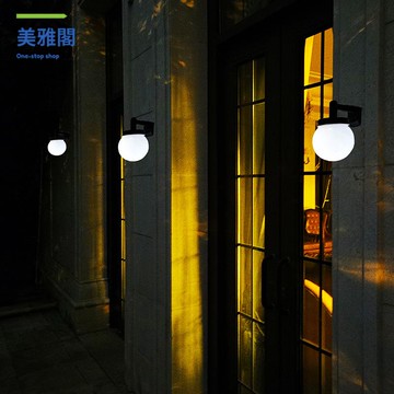 熱銷快發 戶外防水壁燈 過道樓梯中式庭院照明燈 室外露臺外墻太陽能 壁燈myg9111