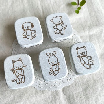 橡皮擦印章【cuddly toy 絨毛娃娃印章】接單製作