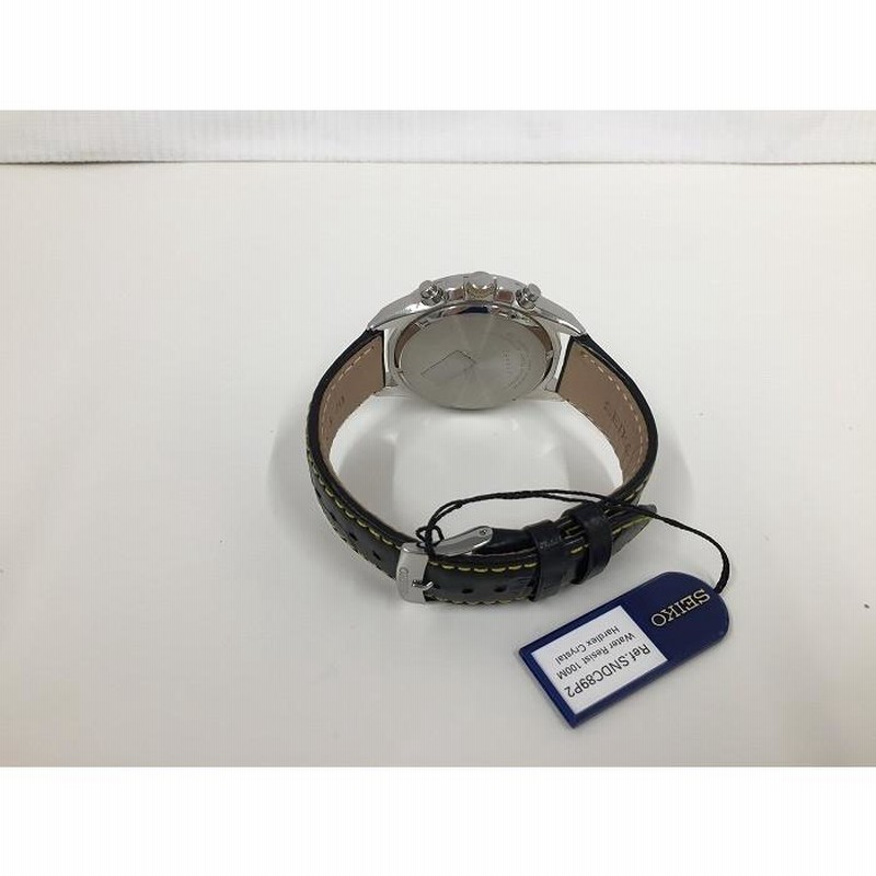 中古】セイコー 腕時計 メンズ クオーツ クロノグラフ SS/レザー