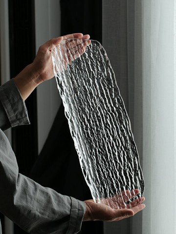 玻璃茶盤小型輕奢現代家用小茶臺日式功夫茶具干泡臺茶杯托盤套裝