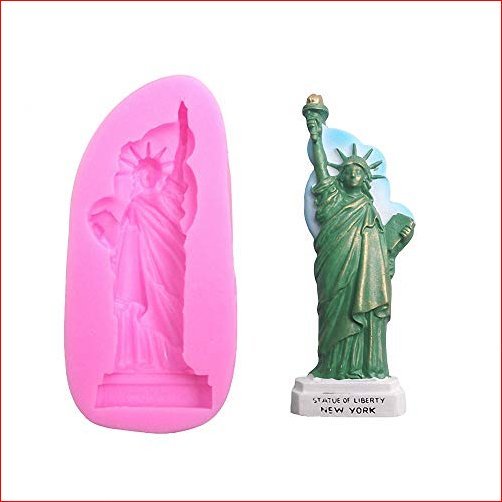 the Statue of Liberty Silicone Fondant Mold Symbol of American Chocolate Gum Paste Sugar Craft Cake Decorating Tools Soap Resin Polymer Clay Mold