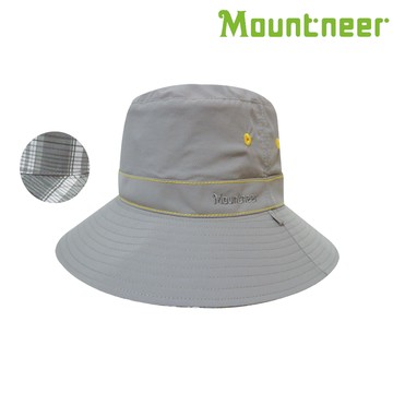 Mountneer 透氣抗UV雙面帽 11H30｜卡其灰/卡其