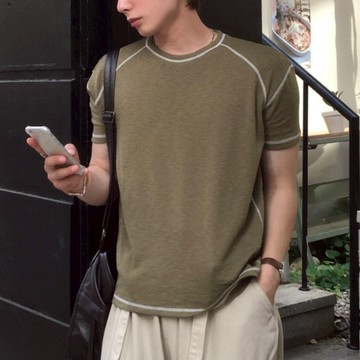 【Metanoia】🇰🇷韓製 短版反車線短袖上衣 | 通常約3-7天內出貨