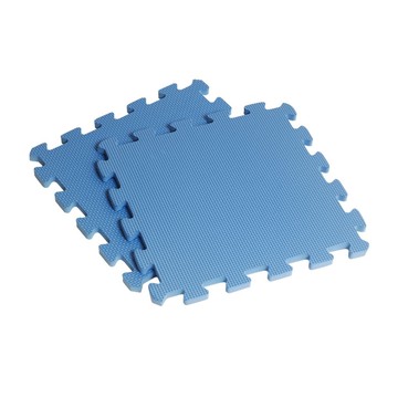 【新生活家】EVA素面巧拼地墊(藍色40入)