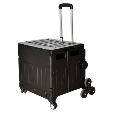 Life+ 多功能秒開收折疊式爬樓梯購物車  八輪款消光黑  1個