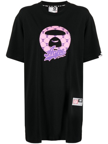 AAPE BY *A BATHING APE® - graphic-print jersey T-shirt - women - Cotton/Spandex/Elastane - XXS - Black