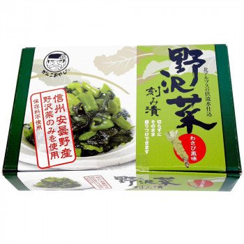 (同梱不可)穂高観光食品 野沢菜刻み漬(わさび風味) 220g  1ケース(24個)