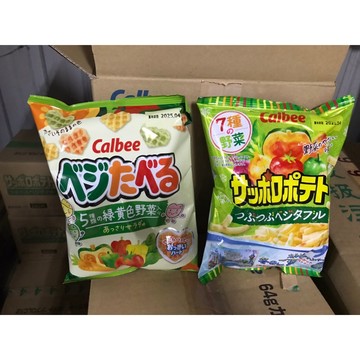 《省錢叔叔二館》日本 Calbee 卡樂比 蔬菜薯條 72G 心型野菜餅 50g 四連包 零食 餅乾 日本進口