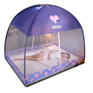 網紅蒙古包蚊帳家用無需支架免安裝學生宿舍折疊兒童防摔防塵紋帳