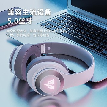 【八折】lesste藍芽耳機頭戴式雙耳無線炫酷重低音炮包耳降噪高音質耳麥