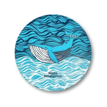 【海洋動物系列】鯨魚浪潮陶瓷杯墊