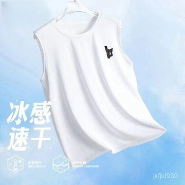 百搭背心冰絲背心男士新款速幹夏季健身跨欄無袖坎肩運動籃球汗衫上衣潮流