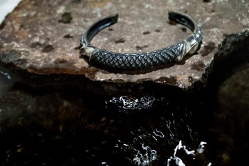 水川/手工銀飾/手鐲/盤麟