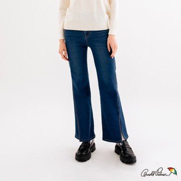 Arnold Palmer -女裝-膠原蛋白機能側開衩喇叭牛仔長褲-淺藍色