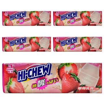 MORINAGA 森永 HI-CHEW 嗨啾軟糖 草莓乳酪口味  46g  5條