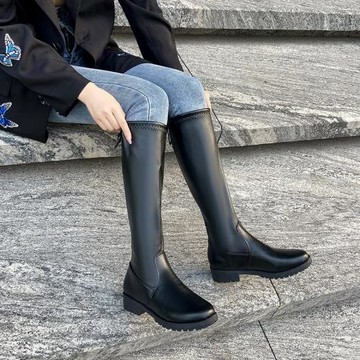 長筒靴女過膝大碼粗腿長靴胖mm胖腿不掉筒女靴子加肥胖妹妹40一43