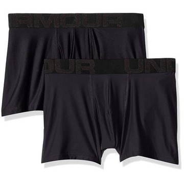 Under Armour 男彈力四向彈力黑色四角內著2件組