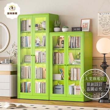 【臺灣公司 可打統編】免運 書架 鋼架書架 鐵藝帶門書柜家用簡約兒童多層書架客廳鐵皮儲物柜鋼制收納置物柜 可開發票 全館八折 工廠現貨直銷 新品特價 y1172