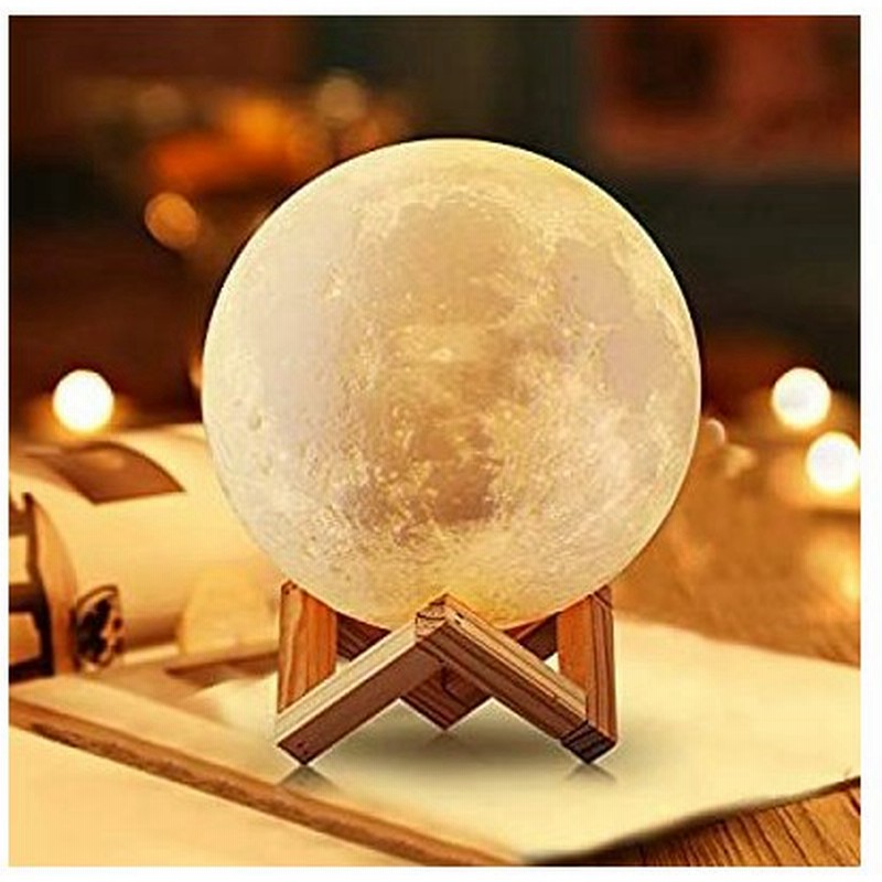 Nsl ムーンランプナイトライト間接照明 おしゃれ 3dプリント月ライト Usb充電 タッチ調光 3色ベッドサイドランプ ベ ビー ライトタイマー デ 通販 Lineポイント最大get Lineショッピング