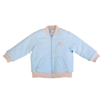 vivibaby 台灣製幼兒托比熊 外出鋪棉外套 保暖防風  80  藍色