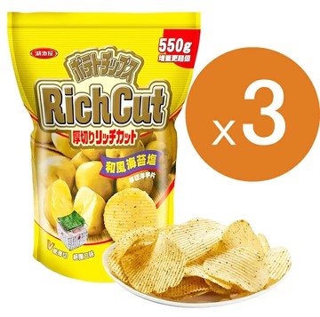 [COSCO代購6] W125733 湖池屋和風海苔鹽厚切洋芋片 550公克 三組