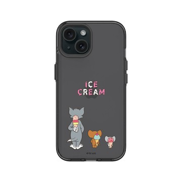 iPhone 15 Clear 酷墨灰 - 湯姆貓與傑利鼠 Tom and Jerry - Ice Cream