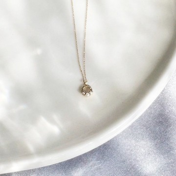 10K天然鑽石AKOYA珍珠項鍊(含鍊)限量