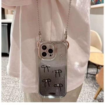 iphone 16 斜跨繩手機殼 電鍍 防摔殼 i16 15 14 13 12 11 promax 7/8plus xs